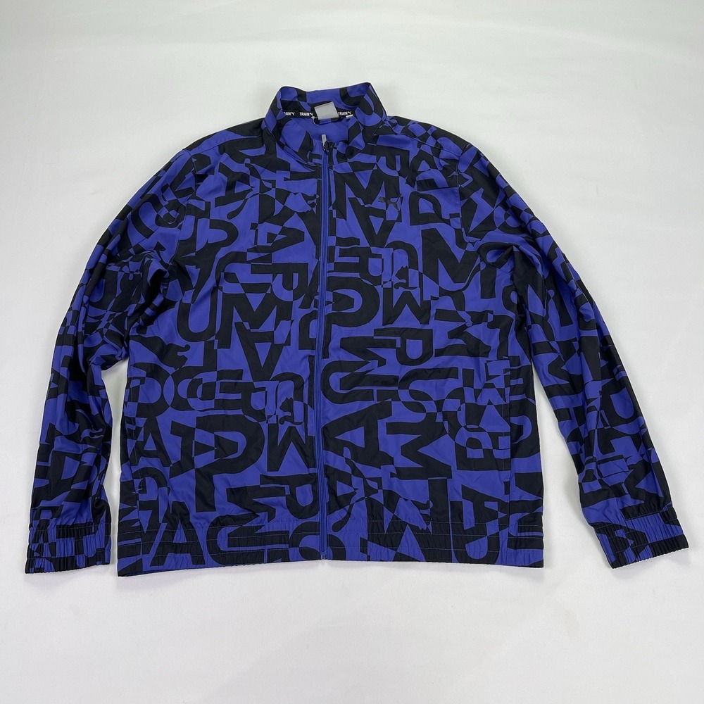 Puma Jacket Mens Large  Full Zip Jacket.  Purple /black  Train Drycell